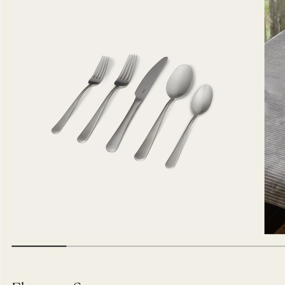 NIB Fable Matte Silver Flatware Set 10pcs - Picture 6 of 12